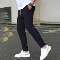 Men&#39;s Jogger Pants With Side Pockets Elastic Waist Regular Fit