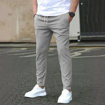Men&#39;s Jogger Pants With Side Pockets Elastic Waist Regular Fit