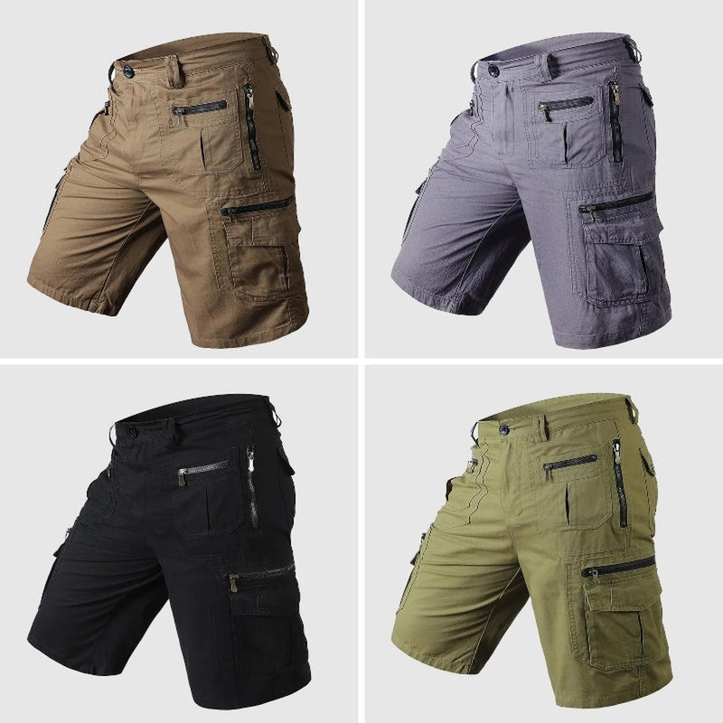 Men&#39;s Knee-Length Multi-Pocket Cargo Shorts