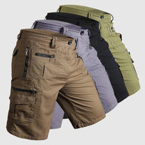 Men&#39;s Knee-Length Multi-Pocket Cargo Shorts