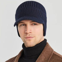 Men&#39;s Knit Hat With Ear Flaps - 1+1 Free Offer