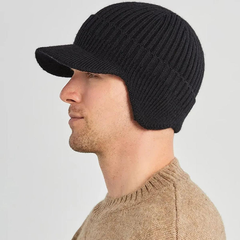 Men&#39;s Knit Hat With Ear Flaps - 1+1 Free Offer