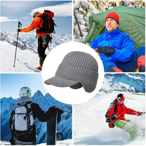 Men&#39;s Knit Hat With Ear Flaps - 1+1 Free Offer