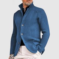 Men&#39;s Knitted Ribbed Button-Up Cardigan Sweater