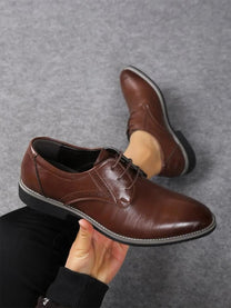 Men&#39;s Leather Brogue Oxford Dress Shoes