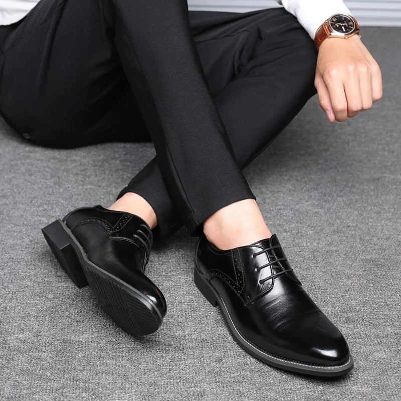 Men&#39;s Leather Brogue Oxford Dress Shoes