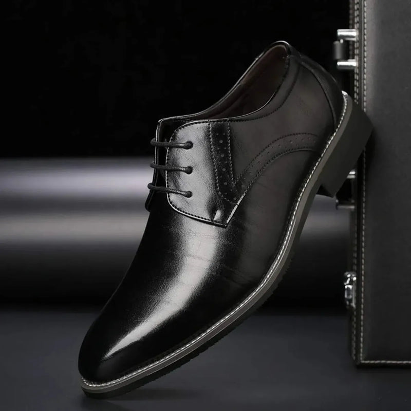Men&#39;s Leather Brogue Oxford Dress Shoes