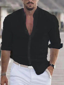 Men&#39;s Lightweight Breathable Casual Button-Up Shirt