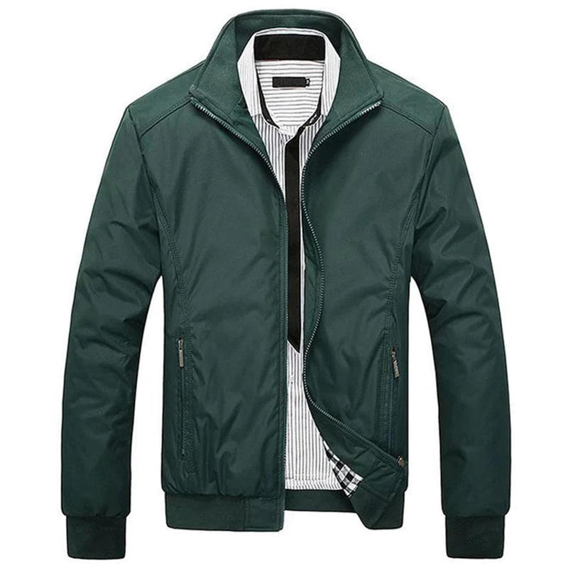Men&#39;s Lightweight Casual Jacket With Standing Collar