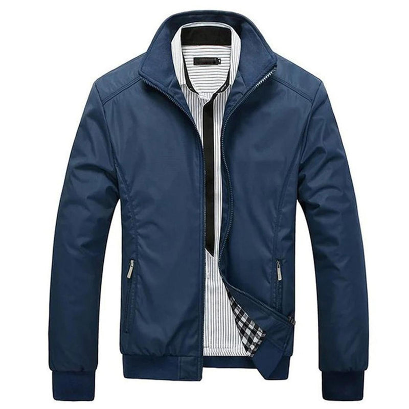 Men&#39;s Lightweight Casual Jacket With Standing Collar