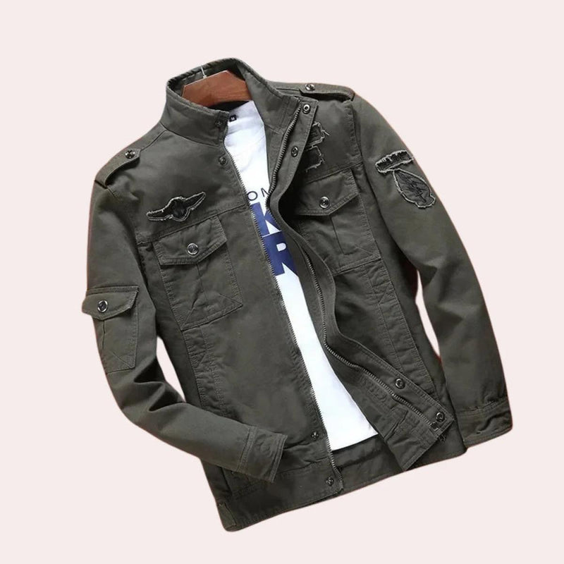 Men&#39;s Lightweight Casual Jacket With Zip Closure And Pockets