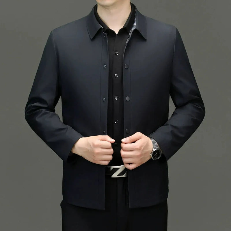 Men&#39;s Lightweight Down Jacket With Single-Breasted Design