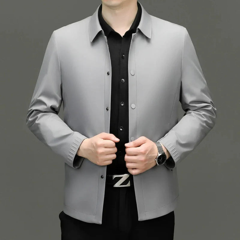 Men&#39;s Lightweight Down Jacket With Single-Breasted Design