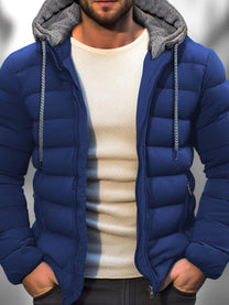 Men&#39;s Lightweight Insulated Winter Coat With Zipper Hood