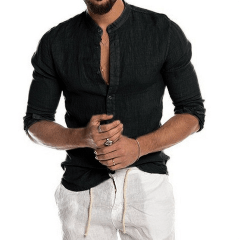 Men&#39;s Lightweight Linen Shirt For Summer