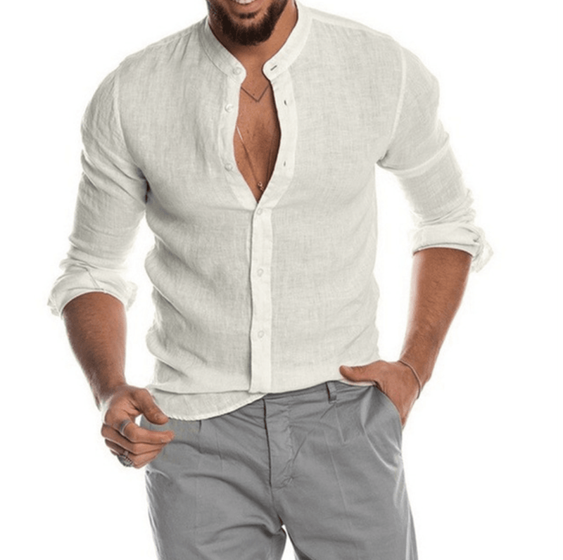 Men&#39;s Lightweight Linen Shirt For Summer