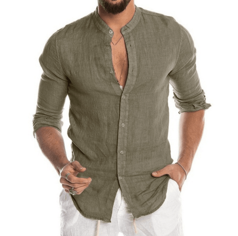 Men&#39;s Lightweight Linen Shirt For Summer