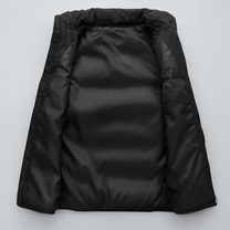 Men&#39;s Lightweight Padded Vest With High Collar And Wind-Resistant Zippers