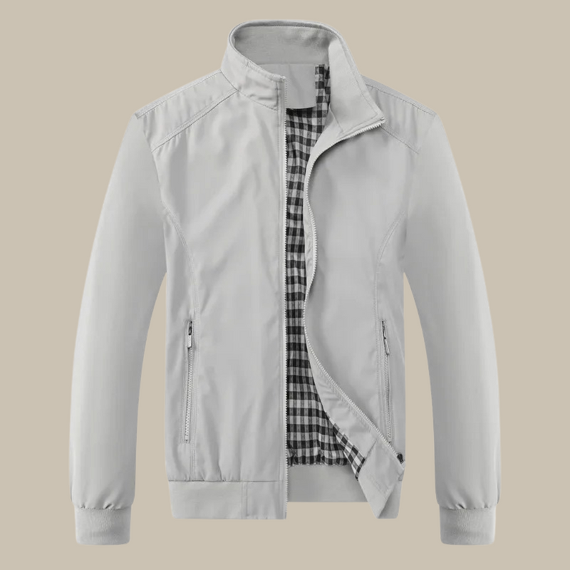 Men&#39;s Lightweight Stand Collar Zip Jacket for Spring