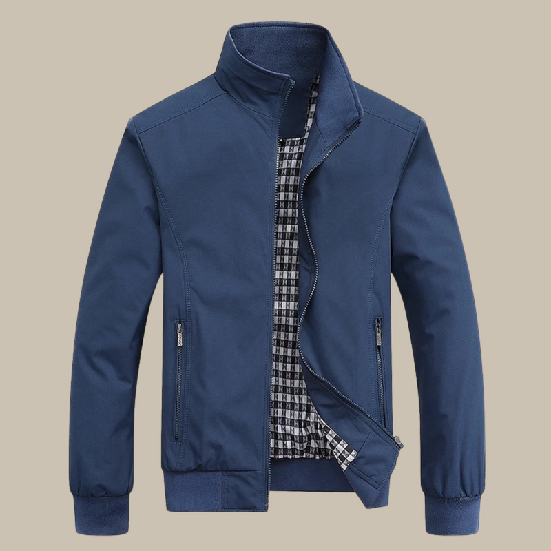 Men&#39;s Lightweight Stand Collar Zip Jacket for Spring