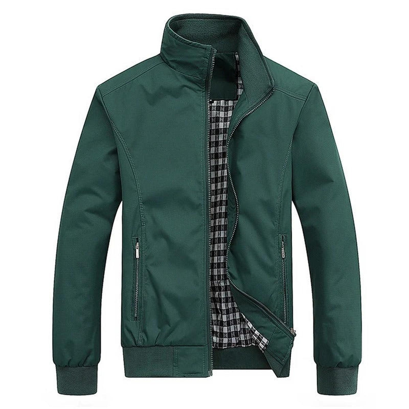 Men&#39;s Lightweight Stand Collar Zip Jacket for Spring