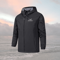 Men&#39;s Lightweight Water-Resistant Hooded Windbreaker Jacket