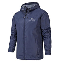 Men&#39;s Lightweight Water-Resistant Hooded Windbreaker Jacket