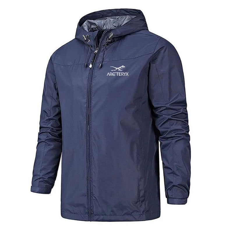Men&#39;s Lightweight Water-Resistant Hooded Windbreaker Jacket