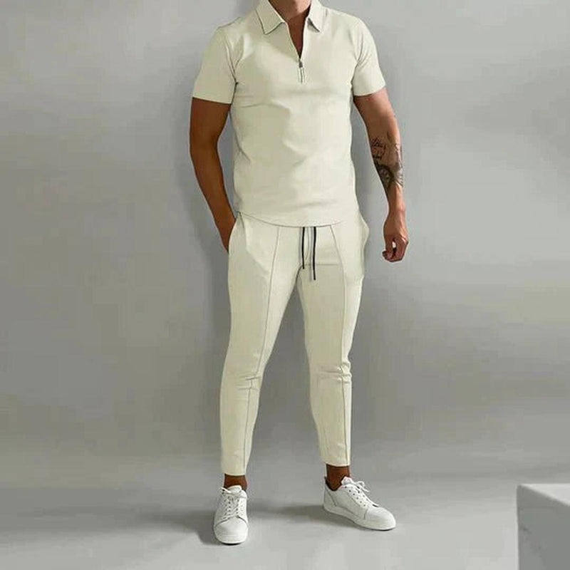 Men&#39;s Linen-Cotton Shirt and Pants Set