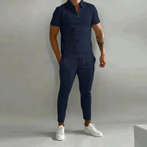 Men&#39;s Linen-Cotton Shirt and Pants Set