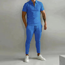 Men&#39;s Linen-Cotton Shirt and Pants Set