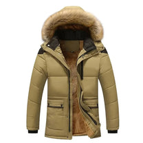 Men&#39;s Long Military Parka Coat With Fur Hood