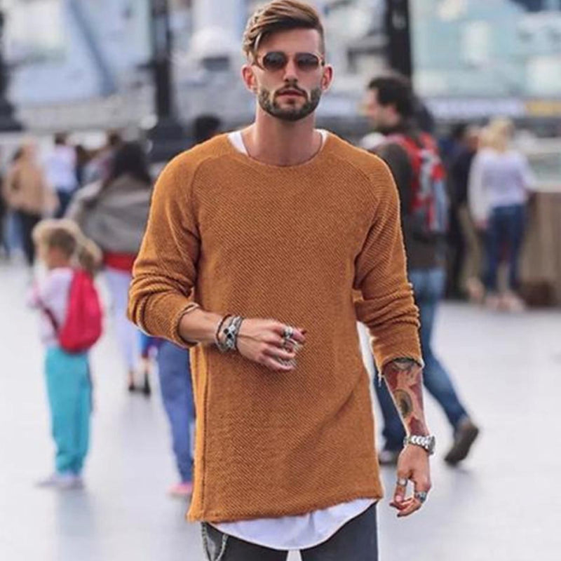 Men&#39;s Long Pullover Sweater Casual Elegant Style