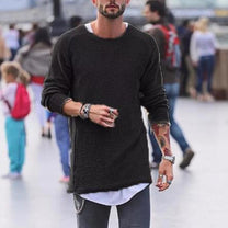 Men&#39;s Long Pullover Sweater Casual Elegant Style