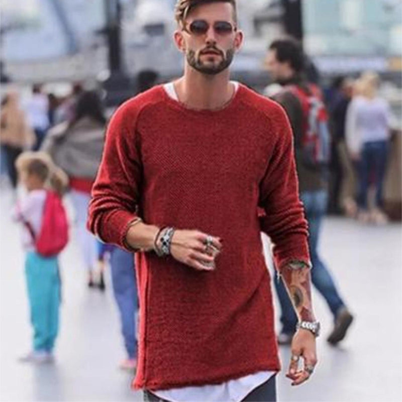 Men&#39;s Long Pullover Sweater Casual Elegant Style