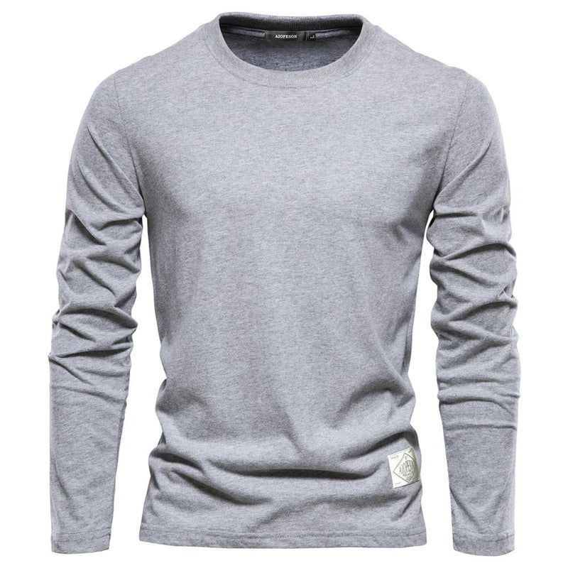 Men&#39;s Long-Sleeve Crewneck Casual Tee