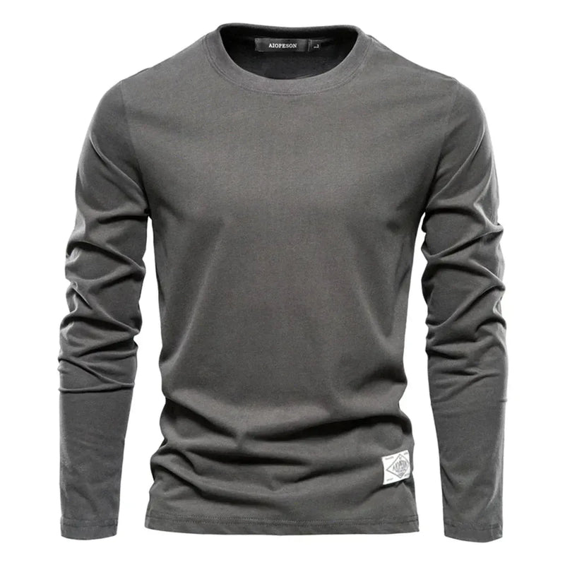 Men&#39;s Long-Sleeve Crewneck Casual Tee
