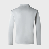 Men&#39;s Long-Sleeve T-Shirt With Checkered Collar And Pocket