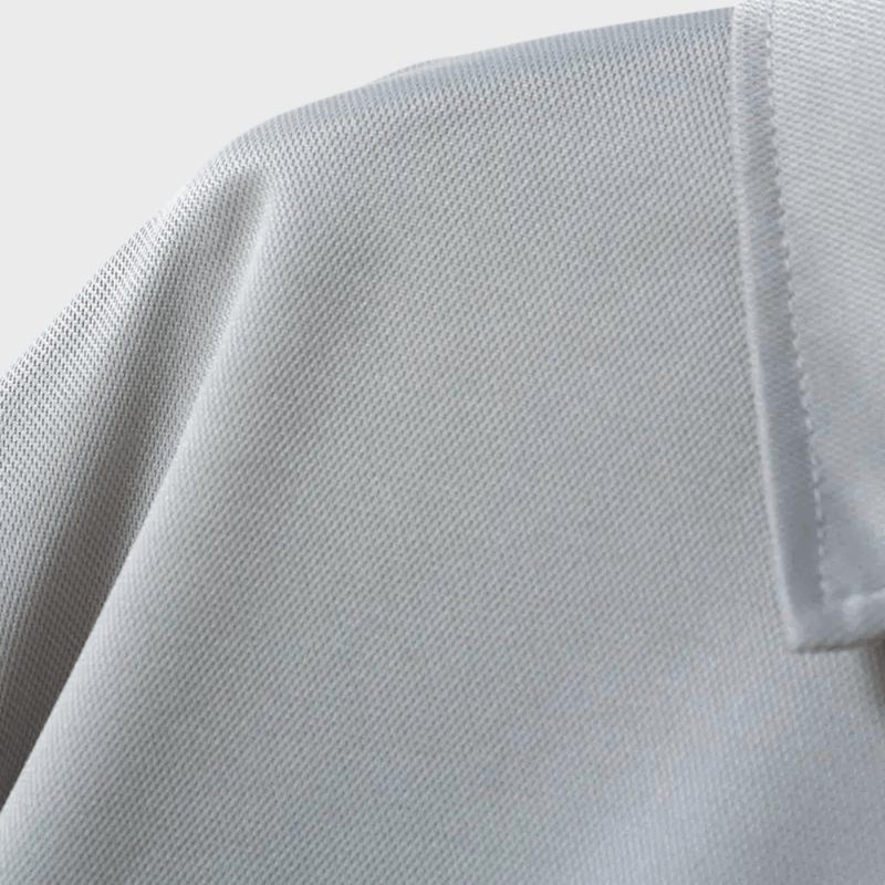 Men&#39;s Long-Sleeve T-Shirt With Checkered Collar And Pocket