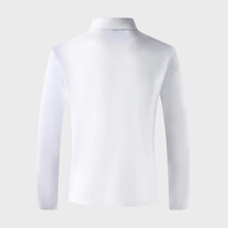 Men&#39;s Long-Sleeve T-Shirt With Checkered Collar And Pocket