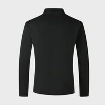 Men&#39;s Long-Sleeve T-Shirt With Checkered Collar And Pocket