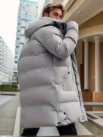 Men&#39;s Loose Fit Quilted Hooded Jacket