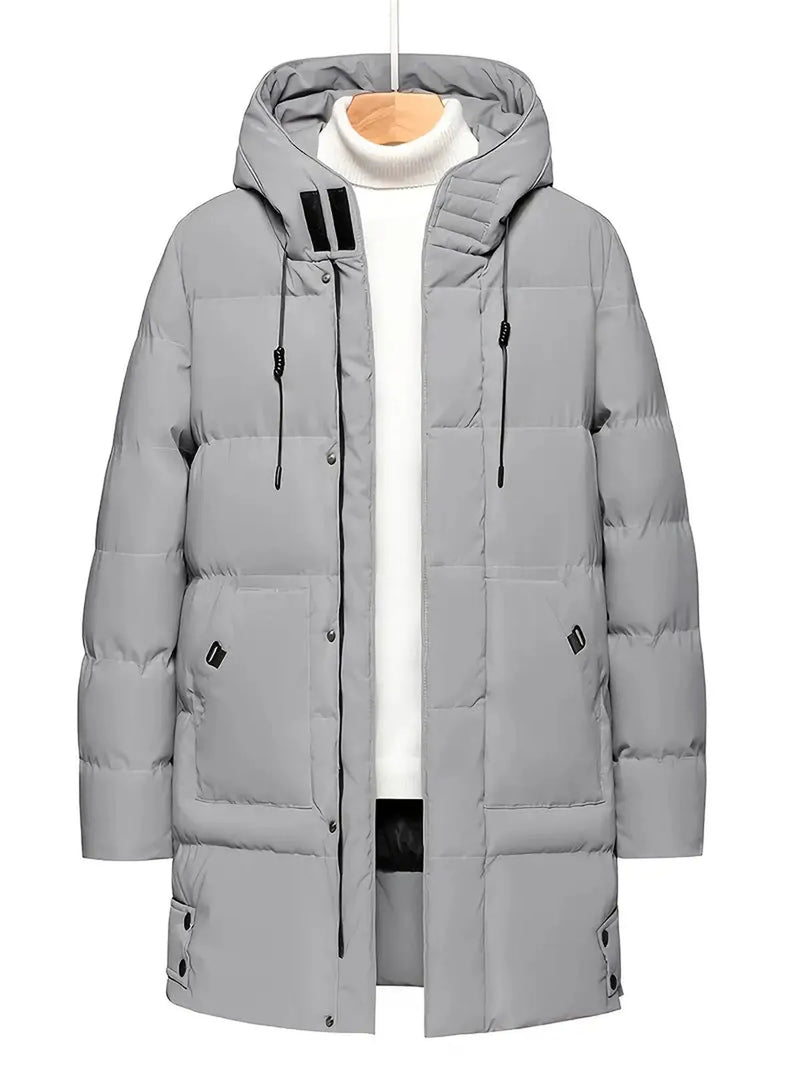 Men&#39;s Loose Fit Quilted Hooded Jacket