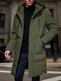 Men&#39;s Loose Fit Quilted Hooded Jacket