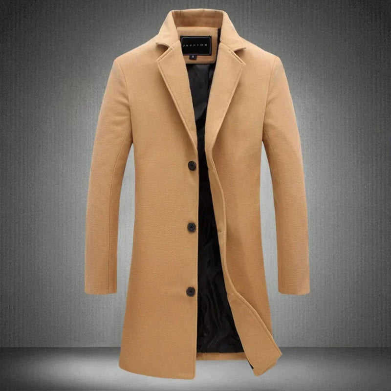 Men&#39;s Mid-Length Tailored Overcoat