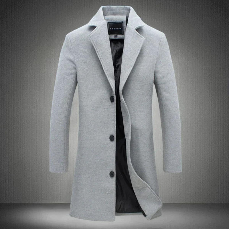 Men&#39;s Mid-Length Tailored Overcoat