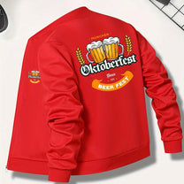 Men&#39;s Oktoberfest Bomber Jacket With Beer Print