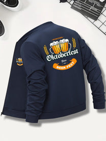 Men&#39;s Oktoberfest Bomber Jacket With Beer Print