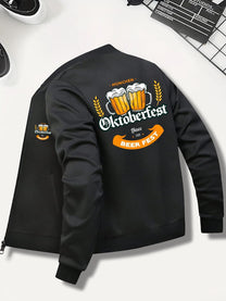 Men&#39;s Oktoberfest Bomber Jacket With Beer Print