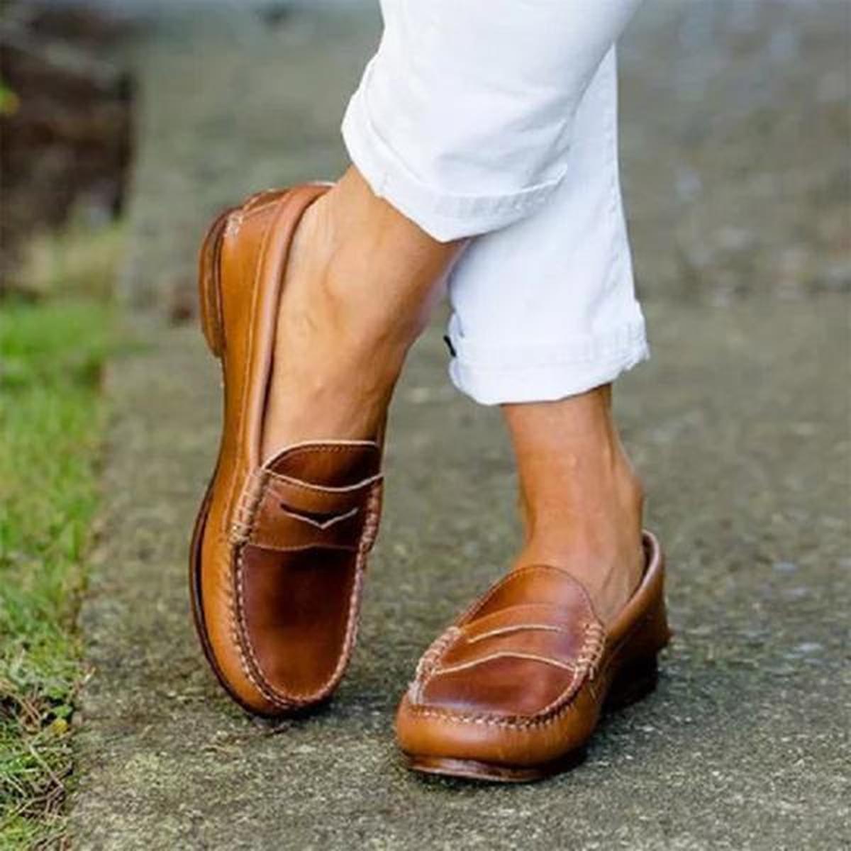 Men&#39;s Orthopedic Leather Loafers With Cushioned Insole